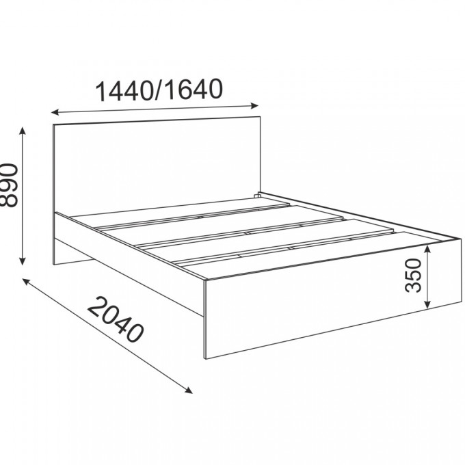 Кровать Осло 1,6м М05